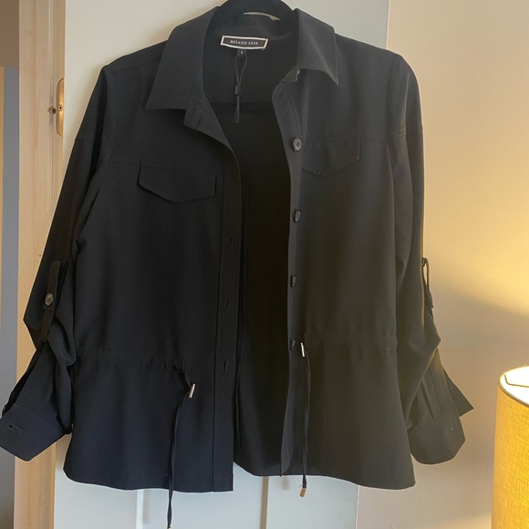 Melanie Lyne Button Front Cinched Waist Jacket - Picture 2 of 5